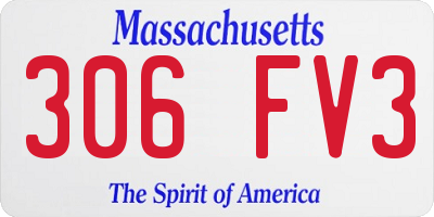 MA license plate 306FV3