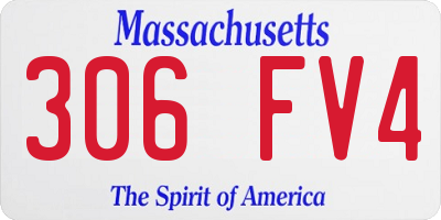 MA license plate 306FV4