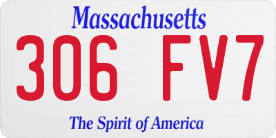 MA license plate 306FV7