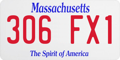 MA license plate 306FX1