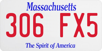 MA license plate 306FX5