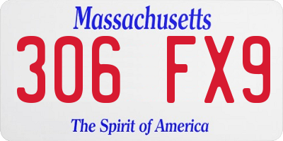 MA license plate 306FX9