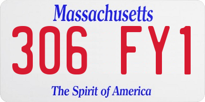 MA license plate 306FY1