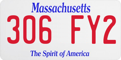 MA license plate 306FY2