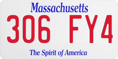 MA license plate 306FY4