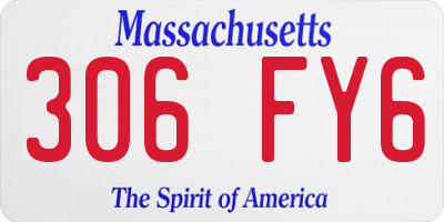 MA license plate 306FY6