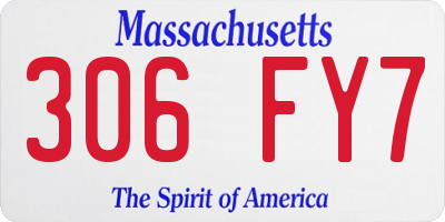 MA license plate 306FY7