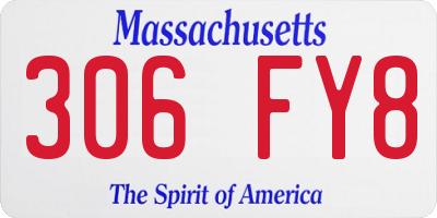 MA license plate 306FY8