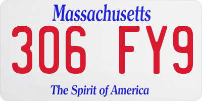 MA license plate 306FY9