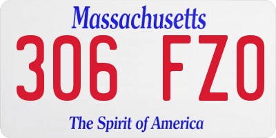 MA license plate 306FZ0