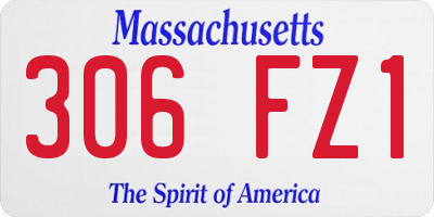 MA license plate 306FZ1