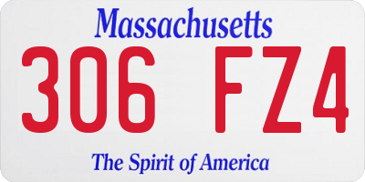 MA license plate 306FZ4