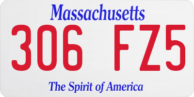 MA license plate 306FZ5