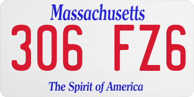 MA license plate 306FZ6