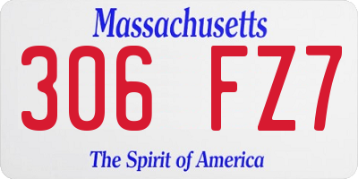 MA license plate 306FZ7
