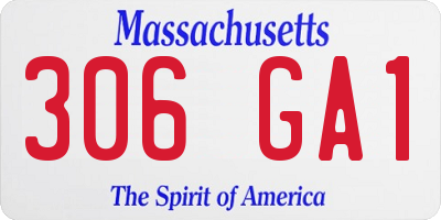 MA license plate 306GA1
