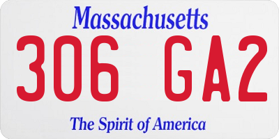 MA license plate 306GA2