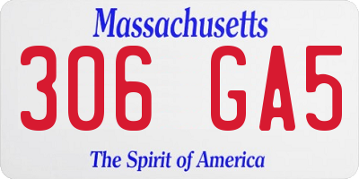 MA license plate 306GA5