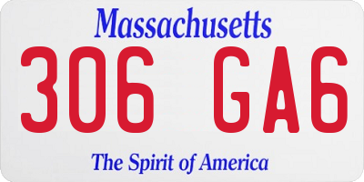 MA license plate 306GA6