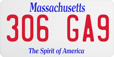 MA license plate 306GA9