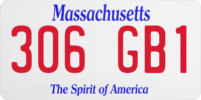 MA license plate 306GB1