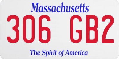 MA license plate 306GB2