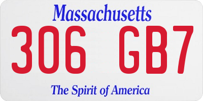 MA license plate 306GB7