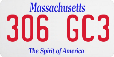 MA license plate 306GC3