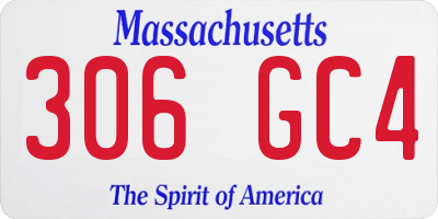 MA license plate 306GC4