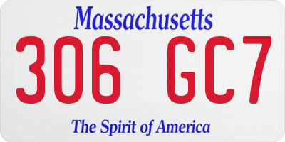 MA license plate 306GC7