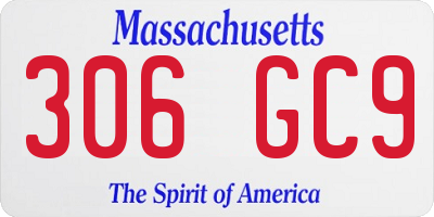 MA license plate 306GC9