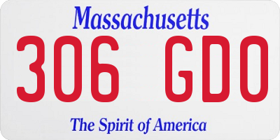 MA license plate 306GD0