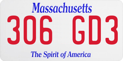 MA license plate 306GD3