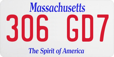 MA license plate 306GD7