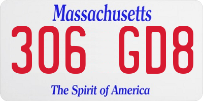 MA license plate 306GD8