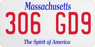 MA license plate 306GD9