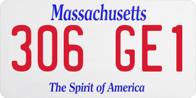 MA license plate 306GE1