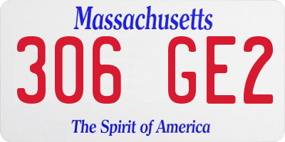 MA license plate 306GE2