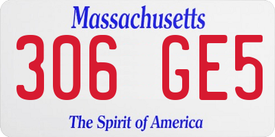 MA license plate 306GE5