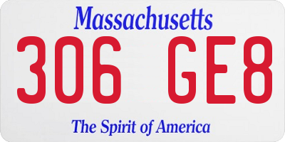 MA license plate 306GE8