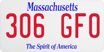 MA license plate 306GF0