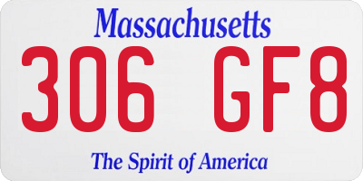MA license plate 306GF8