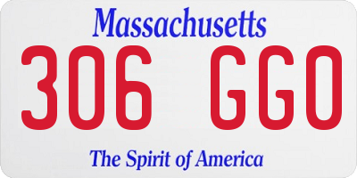 MA license plate 306GG0