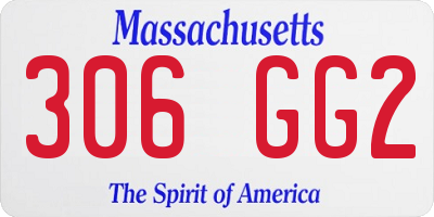 MA license plate 306GG2