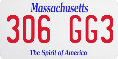 MA license plate 306GG3