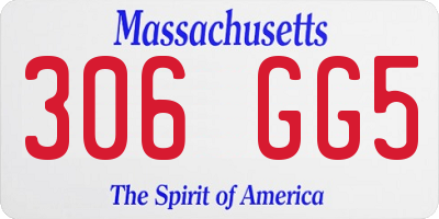 MA license plate 306GG5
