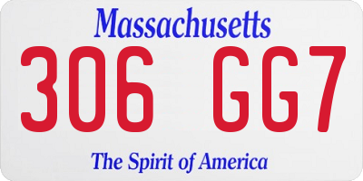 MA license plate 306GG7