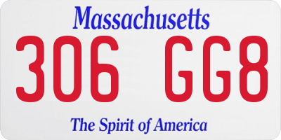 MA license plate 306GG8