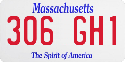 MA license plate 306GH1