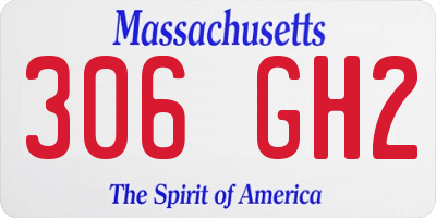 MA license plate 306GH2